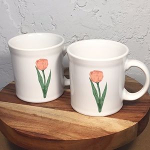 Fiesta ware Tulip Floral Exclusive Tulip Java Mugs- Set of 2 NWT